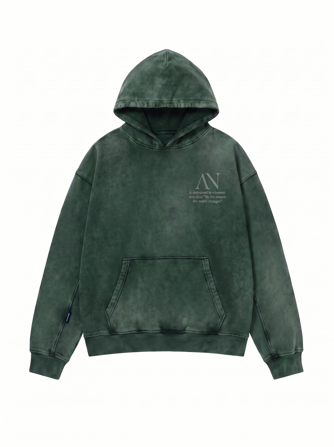 Routine Faded Hoodie - Forest Green Washed