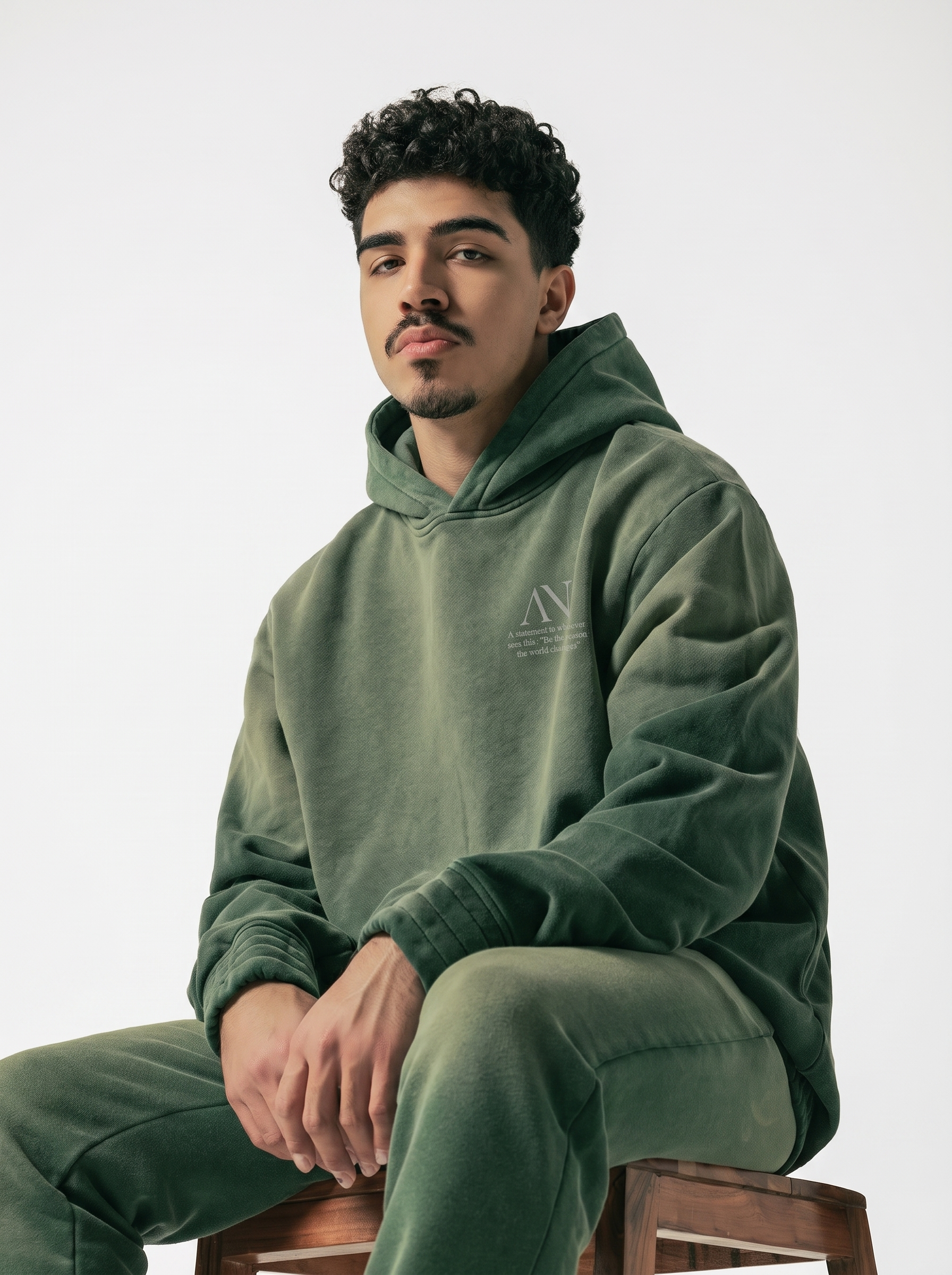 Routine Faded Hoodie - Forest Green Washed
